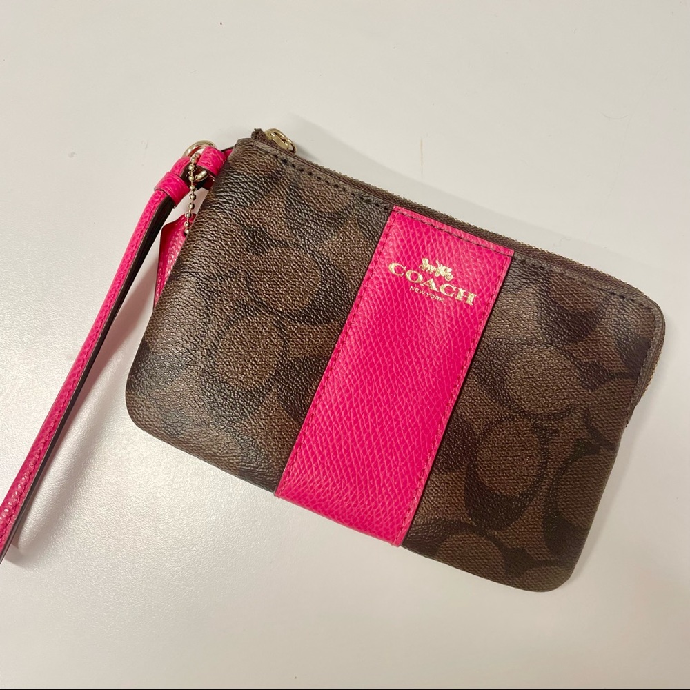 Coach Colorblock Signature Wristlet